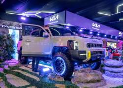 El Kia Tasman, la primera camioneta de la marca, fue presentada en el Autoshow.