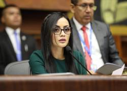 Una de las legisladoras que se abstuvieron de votar para dar paso al enjuiciamiento fue Viviana Veloz, presidenta de la Asamblea Nacional y parte del movimiento Revolución Ciudadana.