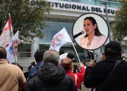 La ministra de Energía y Minas, Inés Manzano, se pronunció este sábado 8 de marzo, luego de las protestas de los trabajadores, jubilados y familiares de empleados de CNEL.