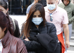 Fotografía de Mayra Salazar, tomada el 14 de diciembre, durante su arribo a la Corte Nacional de Justicia en calidad de detenida por el Caso Metástasis.