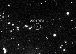 Esta imagen proporcionada por la NASA el 31 de enero de 2025 muestra el asteroide 2024 YR4 observado por el telescopio Magdalena Ridge de 2,4 m en el Instituto de Tecnología de Nuevo México.