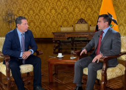 El frente a frente del periodista mexicano, Fernando del Rincón, y el presidente de Ecuador, Daniel Noboa.