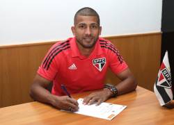 Rojas, cuando era jugador del club Sao Paulo de Brasil. El ecuatoriano también jugó en México y Argentina, y ahora está en Perú.