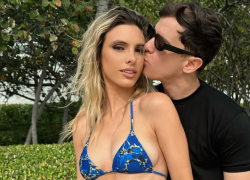 La pareja anunció la llegada de su primer bebé con unas emotivas fotografía.