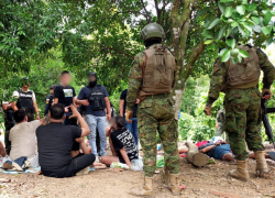 Las autoridades realizaron una incursión y allanamiento en una finca ubicada en el sector de Rinconada y Ayampe