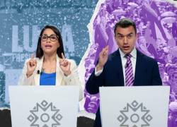Los candidatos presidenciales Daniel Noboa y Luisa González participarán en el debate presidencia este domingo, 23 de marzo de 2025.