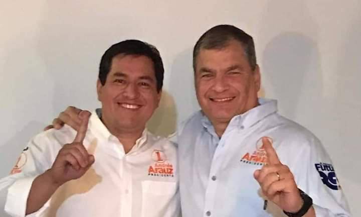 Andrés Arauz y Rafael Correa.