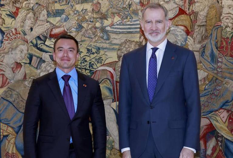 $!Noboa tiene previsto participar en una cena ofrecida por el Rey Felipe VI.