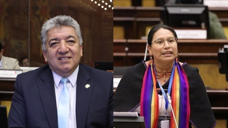 Eckenner Recalde y Cecilia Baltazar.