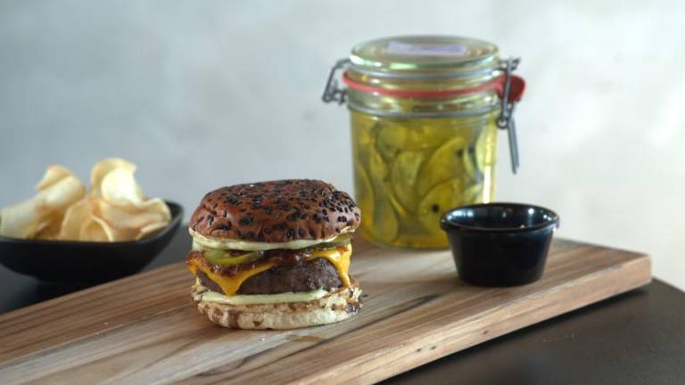 Hamburguesa Santo Pecado del restaurante Bendito.