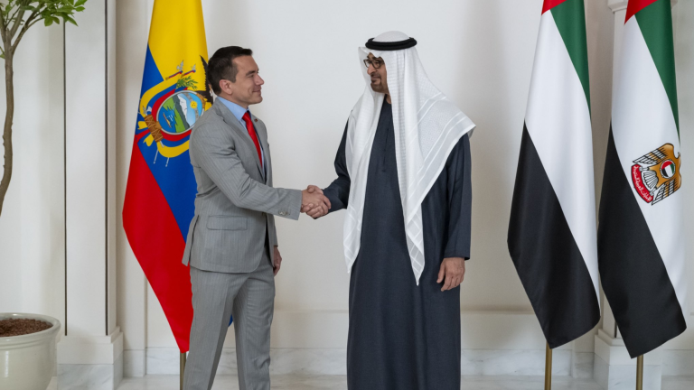 ¿Qué temas trató Daniel Noboa en su reunión con el presidente de Emiratos Árabes?