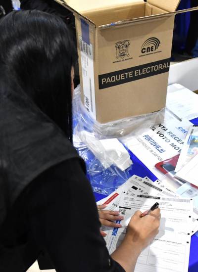 Fotografía referencial de material electoral utilizado en las elecciones presidenciales.
